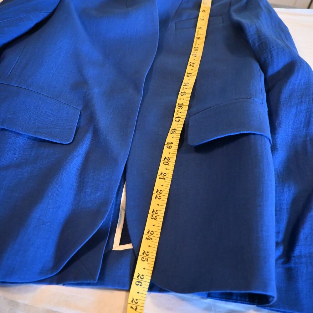 NWT: Zadig & Voltaire Very Open-front Linen Blend Blazer in Blue Saphire - Picture 16 of 16